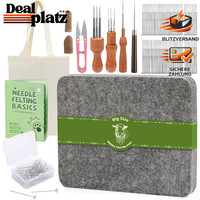 Filz Nadeln Set 90 Pcs 3 GrößEn Holzgriff Halter Filzen Pad 8X10 Zoll ZubehöR