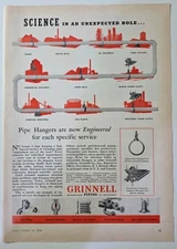 1940 Ad - Grinnell - Pipe Hangers Are Now Engineered For Each Specific Service