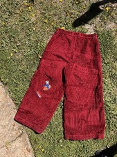 Jnco Fat Boy Retro Holy grail Red Corduroy Extreme Wide Leg Perfect Size 34
