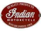 VINTAGE INDIAN MOTORCYCLES PORCELAIN SIGN, DEALERSHIP, MOTOR BIKE HARLEY GAS OIL