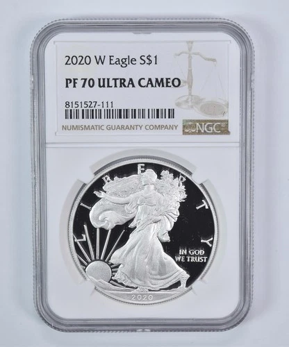 2020-W American Silver Eagle PF70 UCAM NGC Brown Label *0568