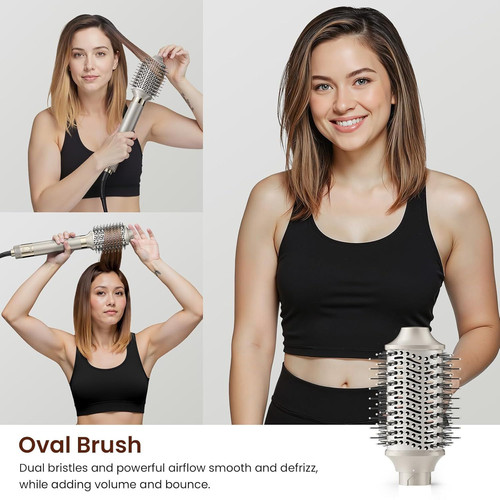 Upgraded 5-in-1 Hot Air Styler – Hair Dryer & Versatile Champagne