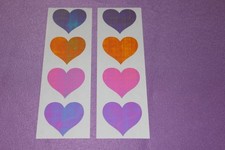 Mrs. Grossman's LOT 2 Strips RARE Vintage 2002 Opal Patterned Hearts Stickers 