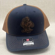 Richardson 112 Original Trucker Hat Navy Brown Eagle Patch Snapback Cap NEW
