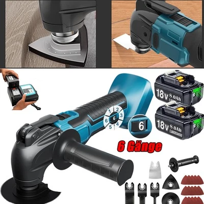 MARKENLOS Für 18V Makita Akku Multifunktionswerkzeug Oszillierende Schleifgerät Akku Set