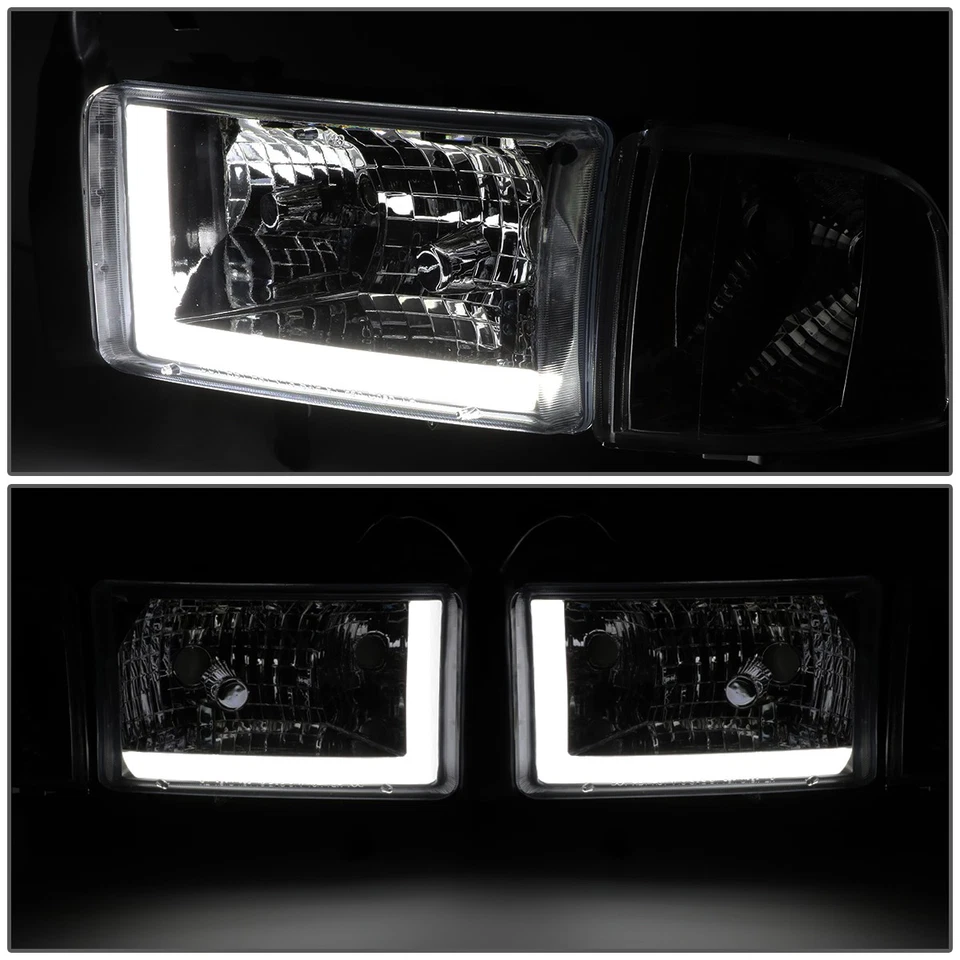 Farol de canto fumê/claro LED DRL para 1994-2002 RAM 1500 2500 3500 - Imagem 3 de 4