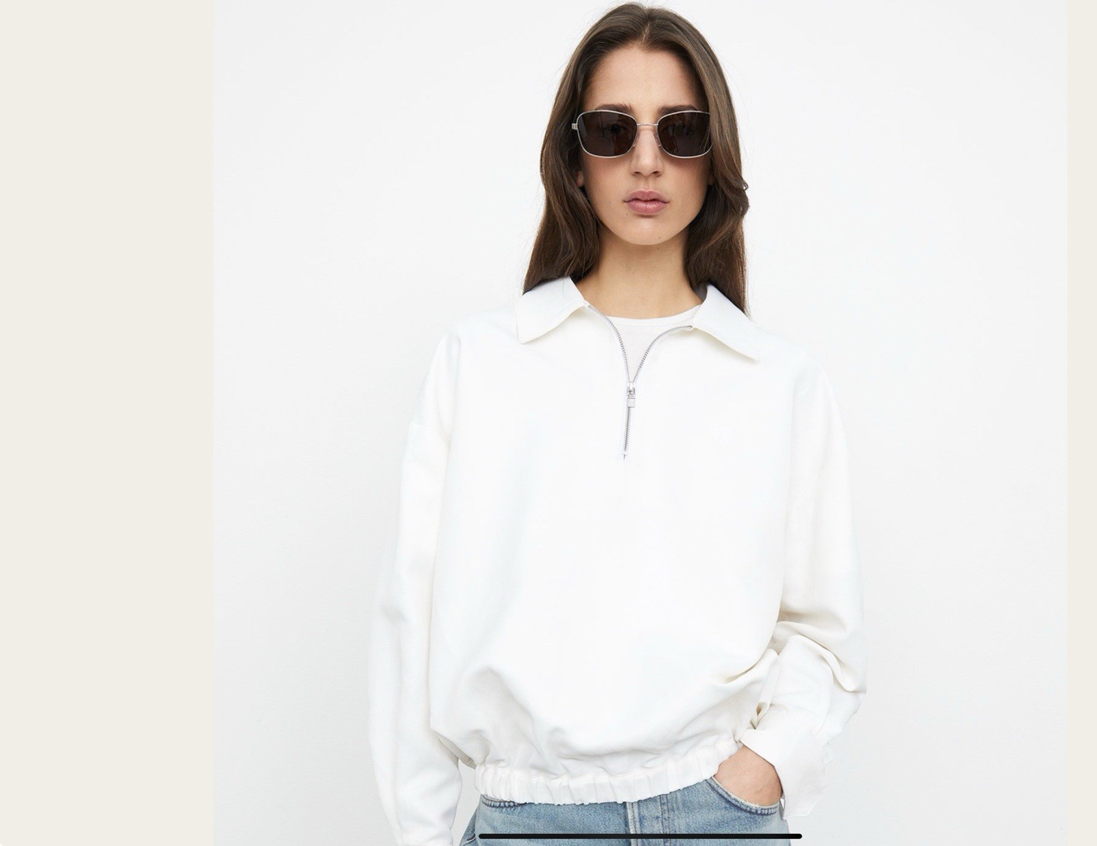 Toteme Women’s Linen Blend Monogram Tracksuit Top Off- White 110 Size 38 New