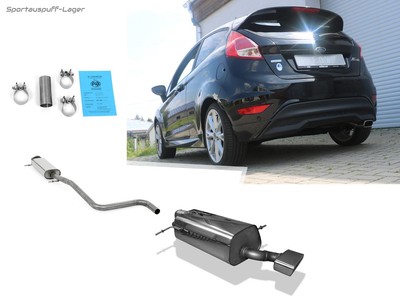 Fox Komplettanlage Ford Fiesta MK7 Red+Black+Sport 1.2l ab 2008 145x65mm