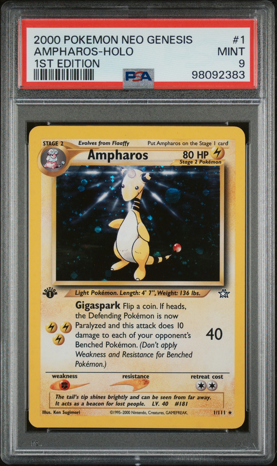 Ampharos 1st Edition #1