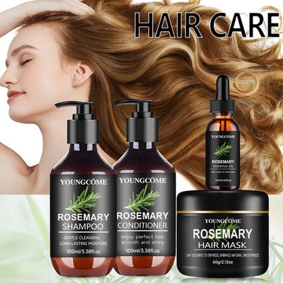 Rosemary Hair Care Kit 4in1 - Mask+Shampoo+Conditioner+Oil, with Biotin, Cleanse