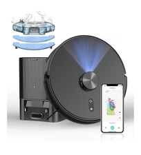 Robot Vacuum and Mop Combo with Self-Emptying Station (60-Day), LiDAR Navigation