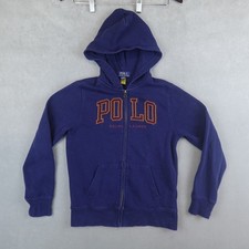Polo Ralph Lauren Jacket Kids Full Zip Hoodie Blue Size M 10-12 