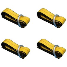 4 Car Hauler Lasso Wheel Tie Down Straps 8 Wd-ring For Tow Dolly Tow Truck