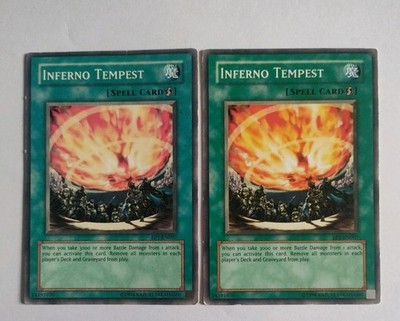 2x INFERNO TEMPEST EP1-DE007 Light Played Yu-Gi-Oh! Karte Common Limited Edition