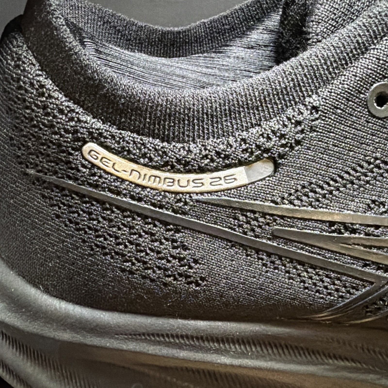 Asics Sneakers Mens 9 Gel Nimbus 26 1011B794 Black Running Athletic Gym Shoes thumbnail 2