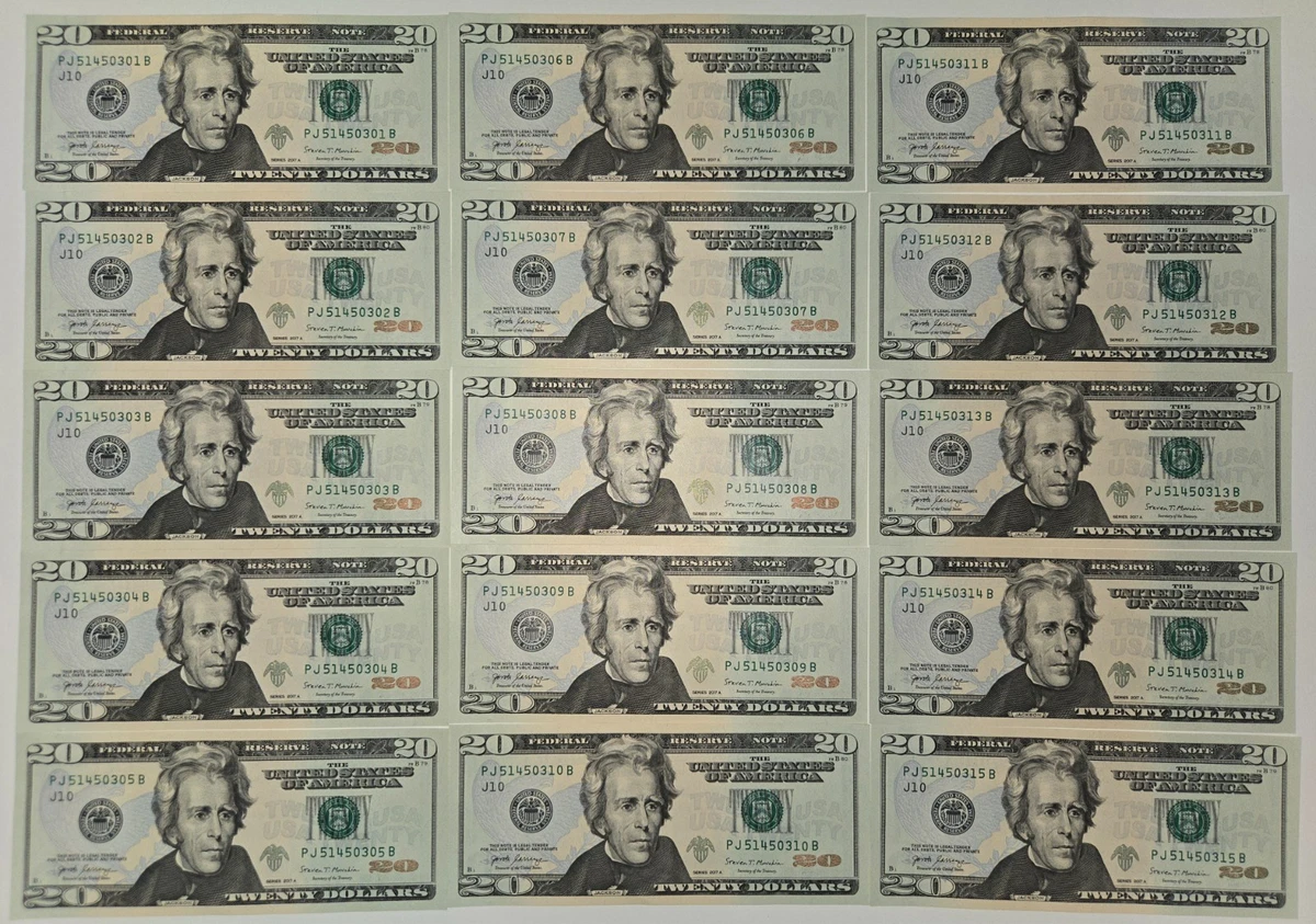 Uncirculated $20 US Small Size Paper Money Notes for sale | eBay
