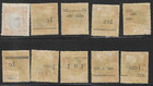 Liberia 1915-6, 1c on 2c, ten types of overprints, strong OFFSET on gum #153 — photo 1