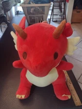 Fukuya Red Dragon Big Plush 12"-14" Large Stuffed Animal - RARE