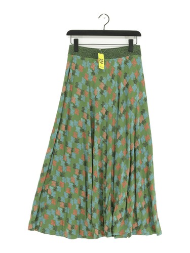 White Stuff Damen Maxirock UK 8 grün Viskose mit Baumwolle, Elasthan Maxi