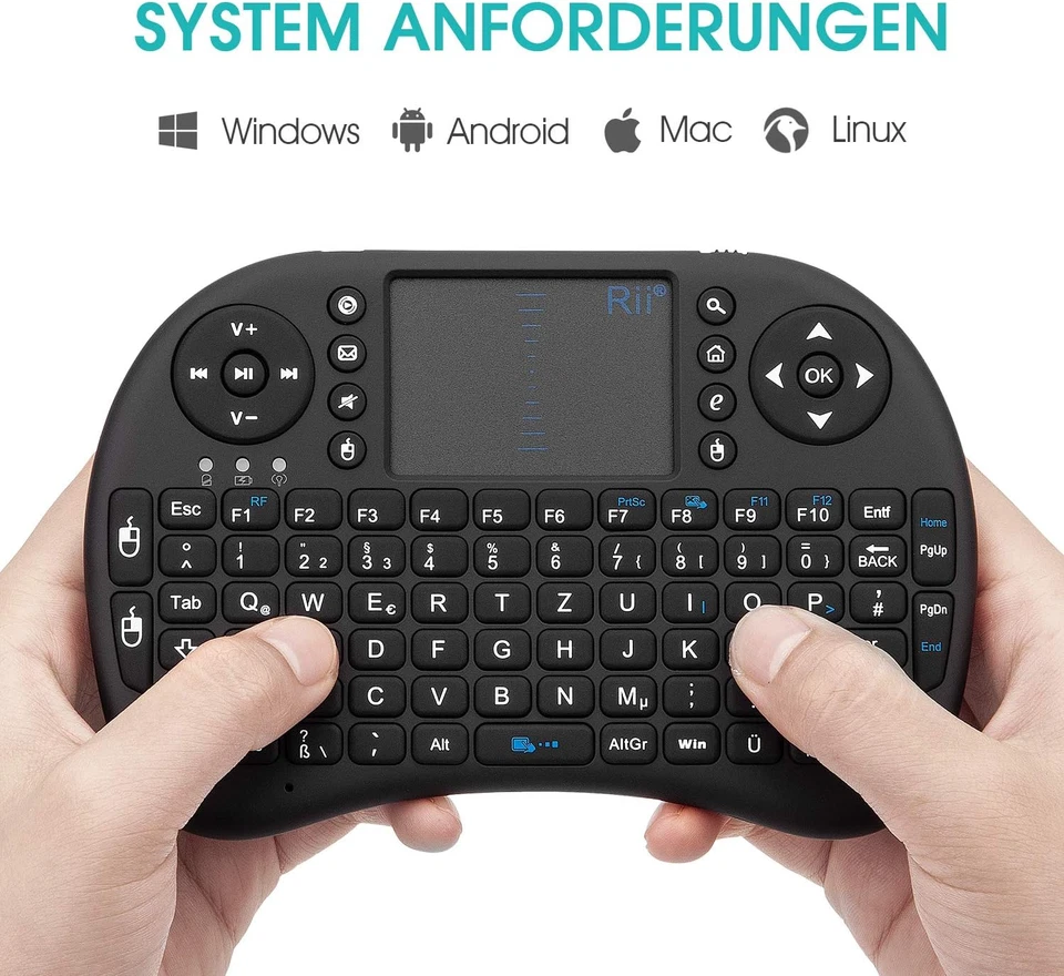Rii I8 Mini Tastatur Wireless Mit Touchpad, Smart TV Tastatur, Mini Keyboard - Bild 4 von 4
