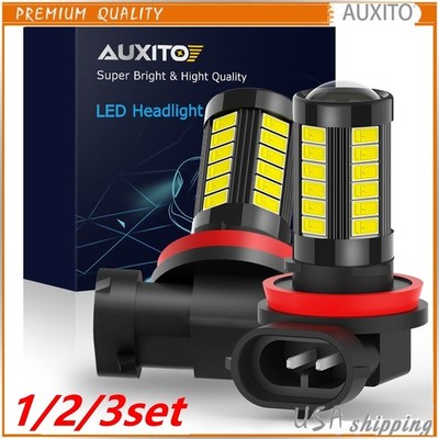 H11 H8 H9 LED Fog Light Bulb High Kit Power 160W Lamp DRL 6000K White 1/2set