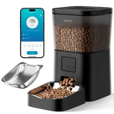 Automatic Cat Feeders WiFi: 2.4Ghz Smart APP Control- Timed Cat Food Dispense...