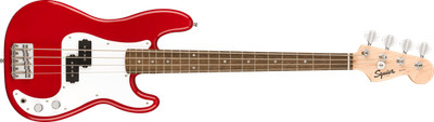 Squier Mini Precision Bass 4-String Bass Guitar, Maple Neck, Dakota Red Finish