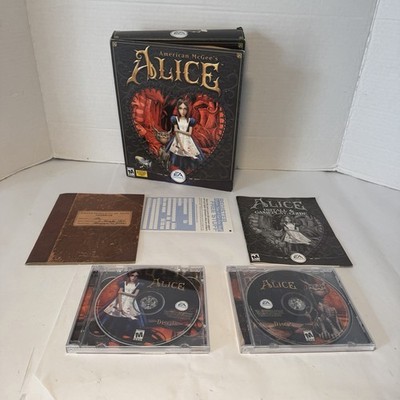 American Mcgee's Alice PC Game  2 Disc, Casebook, Guide, Big Box In Decent Shape