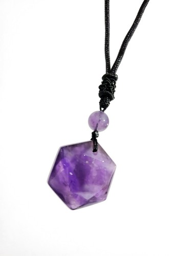 Collar de amatista Hexagrama Colgante Púrpura Piedra preciosa Protección... - Imagen 11 de 24