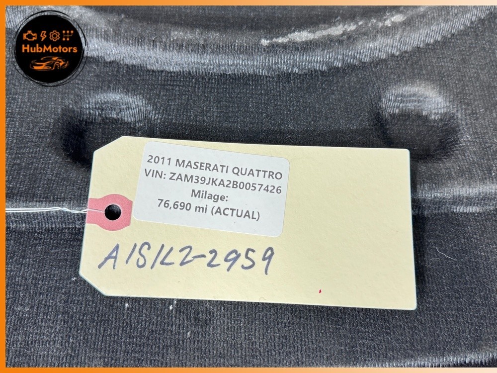 03-12 Maserati Quattroporte Rear Trunk Cargo Floor Carpet Mat Liner Oem
