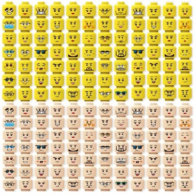LEGO Bulk Lot Of Minifigure Heads Parts!