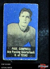 1950 Topps Felt Backs #11 Paul Campbell Texas 4 - VG/EX