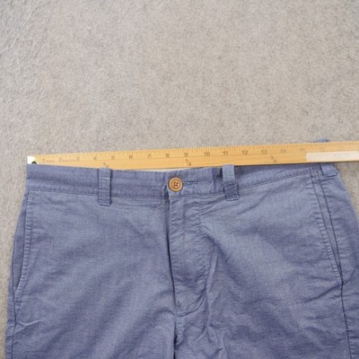 Short J.Crew Homme Taille 32 - Chino Bleu Plat 9'' - Coton Stretch