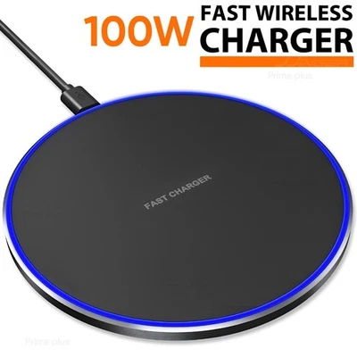 SFK 100W Fast Wireless Charger Charging Pad For Apple Samsung & iPhone &Universal UK