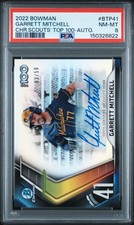 2022 BOWMAN CHROME SCOUTS' TOP 100 AUTO #BTP41 GARRETT MITCHELL 3/50 PSA 8