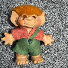 Vintage 1961 Thomas Dam Boy Troll Doll Bank  8"