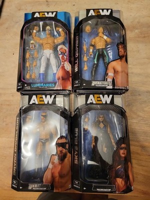 AEW Wrestling Figs Lot Will Osprey, Skye blue, Bryan Danielson, Sting Minor Ware