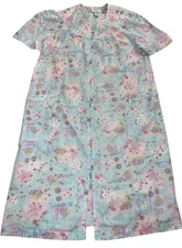 Jasmine Rose Floral Night Gown Short Sleeve House Dress Lounger Women’s Large