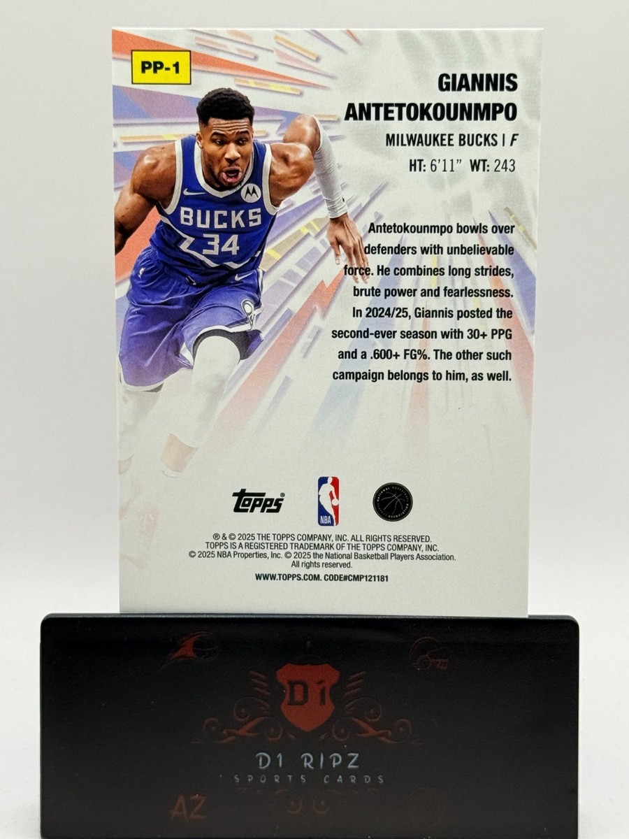 2025-26 Topps Flagship Power Players Holo Foil Giannis