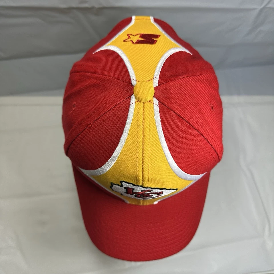 Gorra de colección Kansas City Chiefs STARTER mezcla de lana con tirantes NFL ProLine gorra Foto 3 de 4