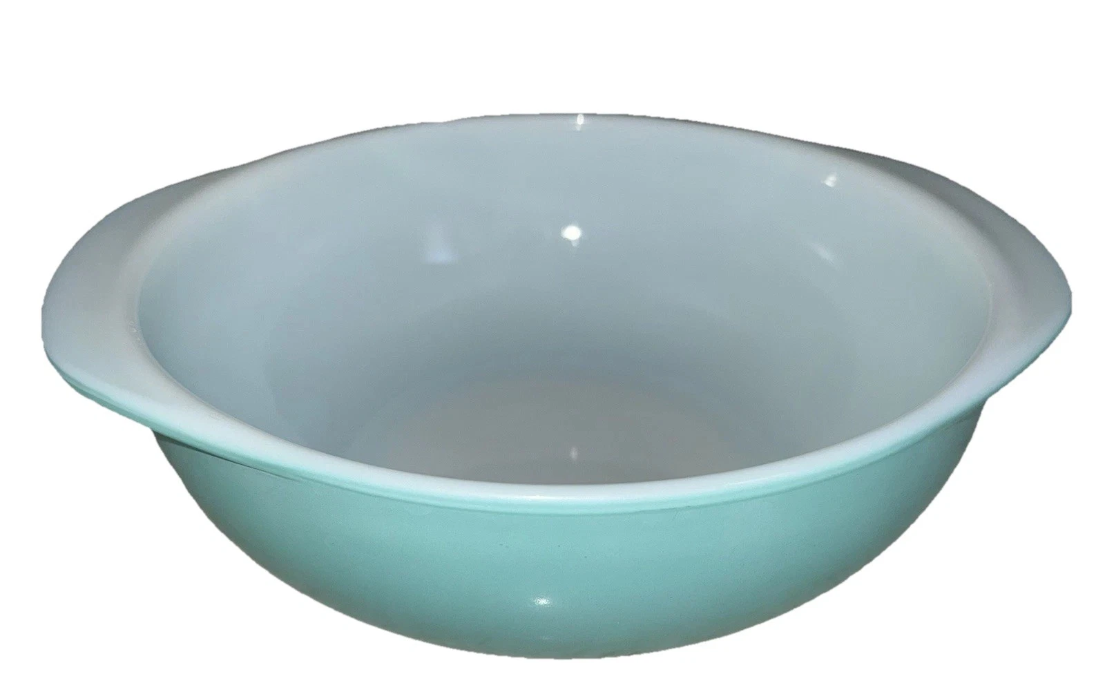 Pyrex 2-quart 1940s-1950s Vintage Turquoise Ovenware Mixing Bowl 024