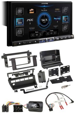 Alpine DAB 2DIN USB Bluetooth Lenkrad Autoradio für BMW 3er 1999-2006 5 Schalter