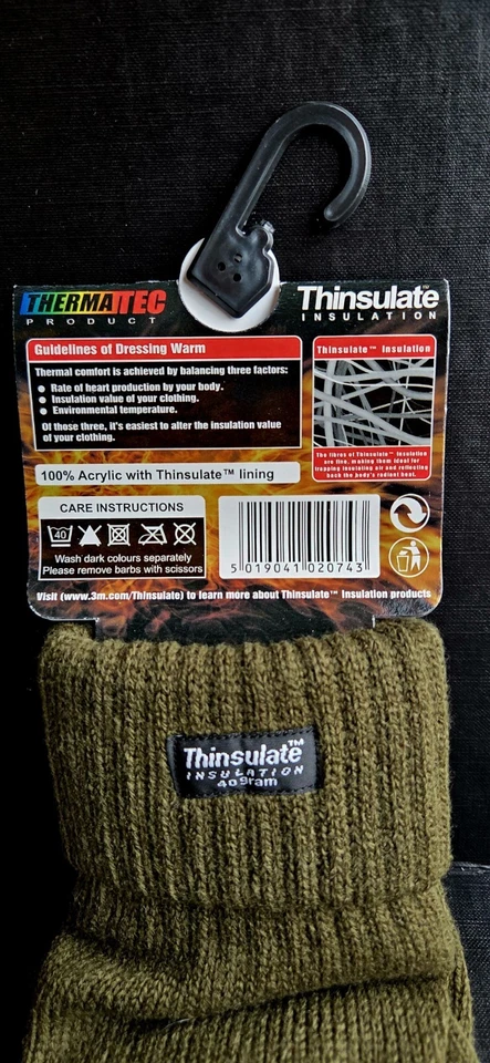 Thinsulate insulation Men's 40gram Large/X Large Extreme winter Gloves - Image 2 of 4