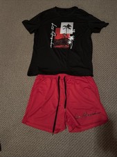 Manfinity Men's Black/Red -Shorts  Short Sleeve Shirt Large Shein Never Worn