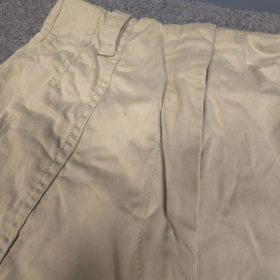 Pantalones Calvin Klein Mujer MEDIANOS Beige Carga Senderismo Rectos Algodón Talla M Foto 4 de 4