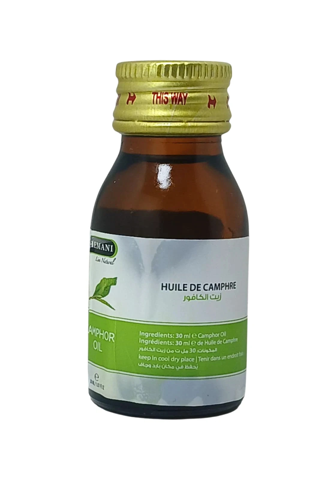 Hemani CAMPHOR Oil, Natural Oil for Aromatherapy and Massage / زيت الكافور