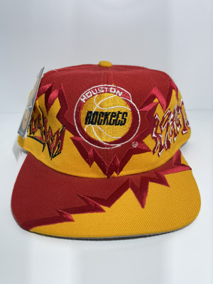 VINTAGE 90 S DREW PEARSON SNAPBACK HAT HOUSTON ROCKETS JAGGED EDGE SHOCKWAVE NWT
