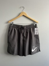 Nike Swim NWT Gray Swimming Lined Trunks Swoosh Graphic Men s Size XL MSRP 48