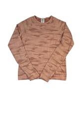 Athleta Girl Own Your Power Up Long Sleeve T Shirt, Camo Pink, Girls Size XL 14