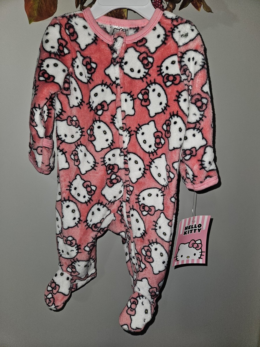 Hello Kitty Sanrio Romper Baby Girls Footie Pajama 6-9 MONTHS NWT